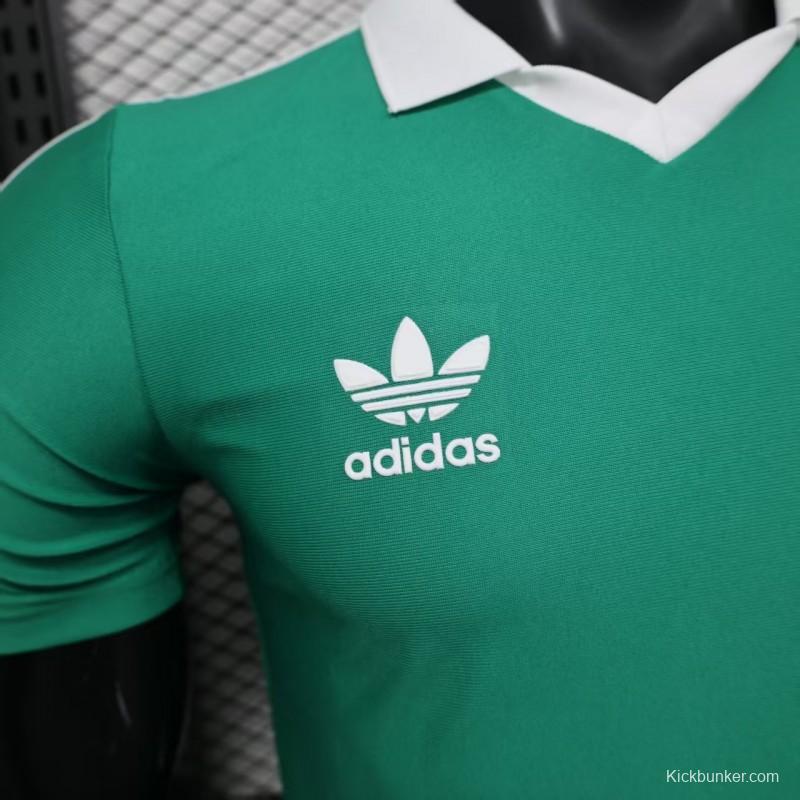 Player Version 2026 Mexico Retro Home Green with White Collar Jersey