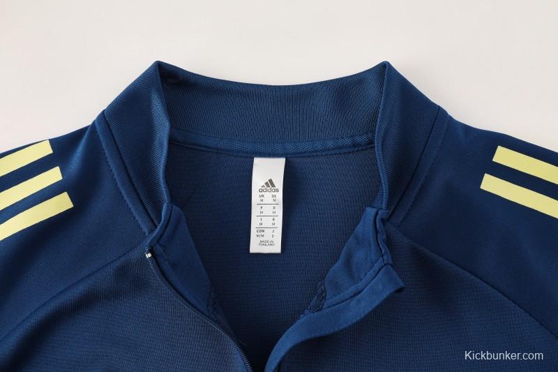 25/26  Adidas Navy Blue Full zipper Jacket Tracksuit+ long pants