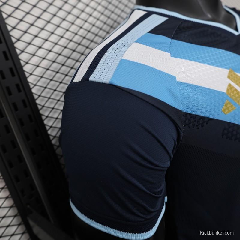 2026 Player Version  Argentina  Away Navy Blue Jersey
