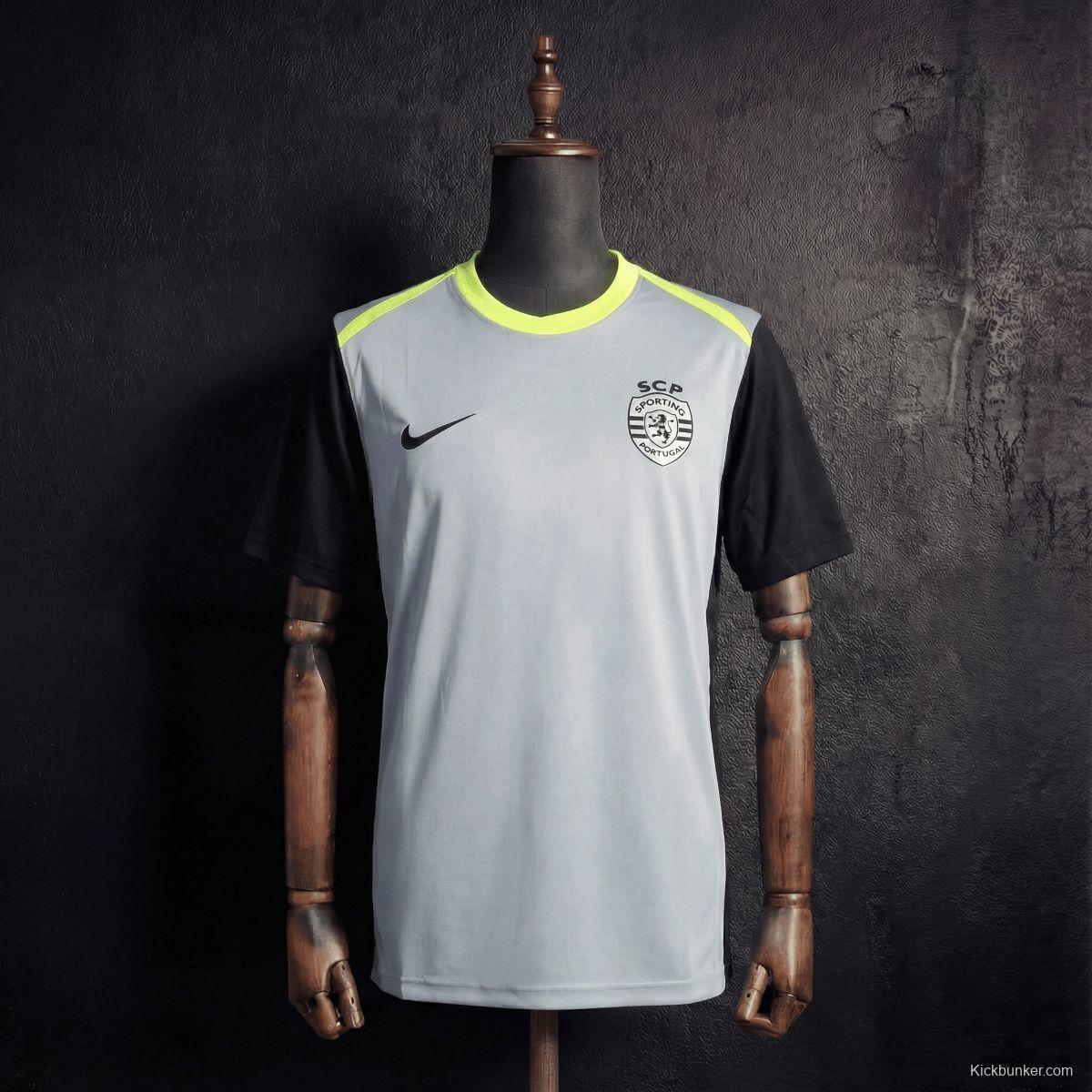 25/26 Sporting Lisbon Training Jersey Gray Jersey