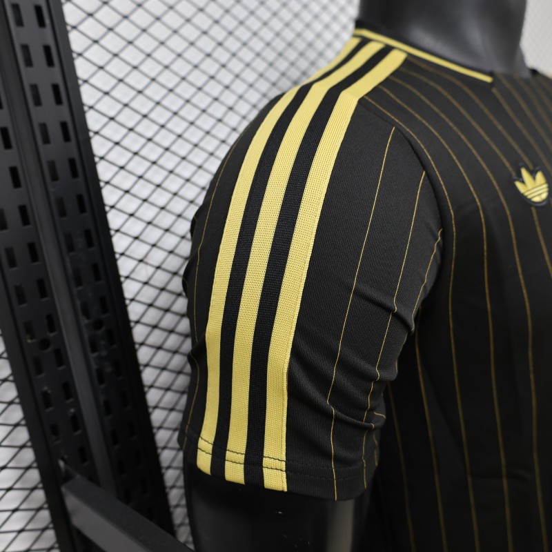 2026 Player Version Mexico Black with Gold Pinstripes Jersey