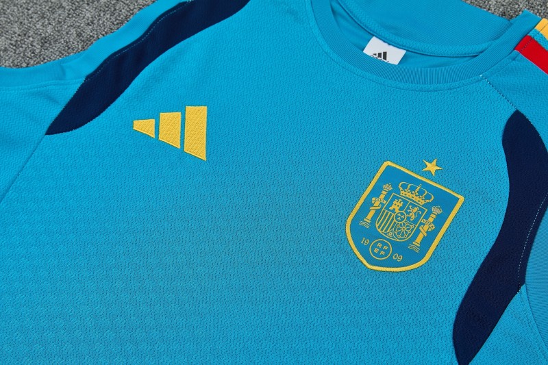 26/27 Spain Light Blue Sleeveless Training Vest +Soccer Shorts