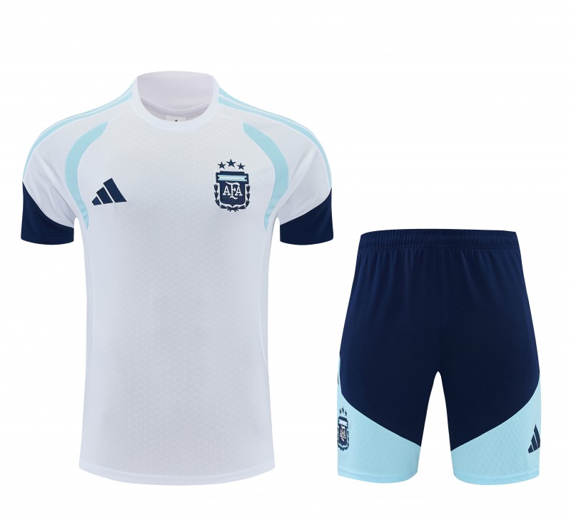 26/27 Argentina White Short Sleeve+Soccer Shorts