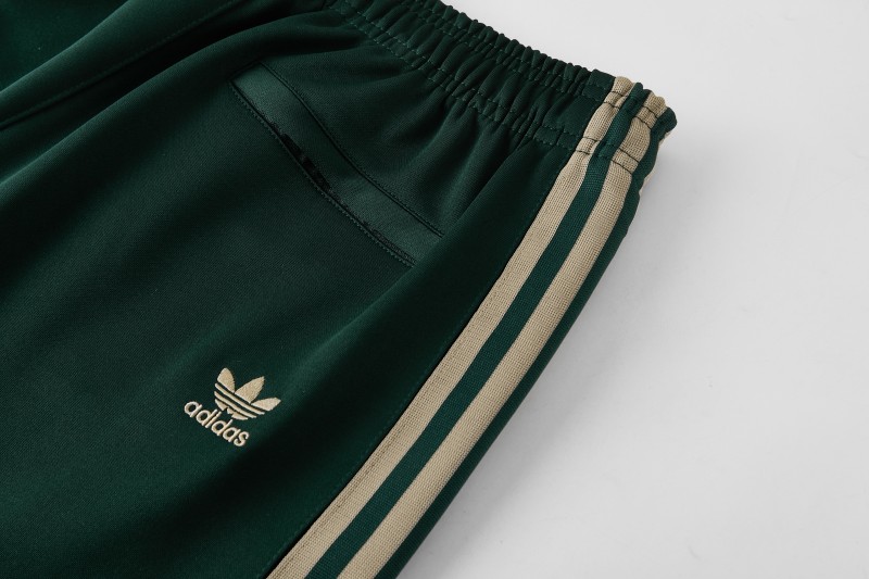 2026 Adidas Navy Green  Full Zipper Jacket + Long Pants