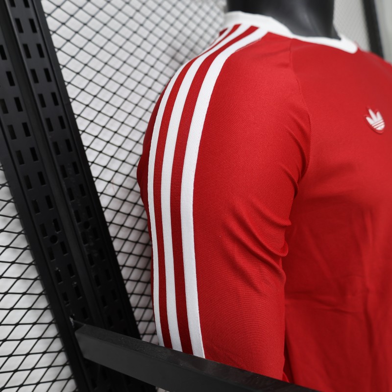 Player Version 2026 Manchester United Red Long Sleeve Adidas Originals Retro Special Edition Jersey