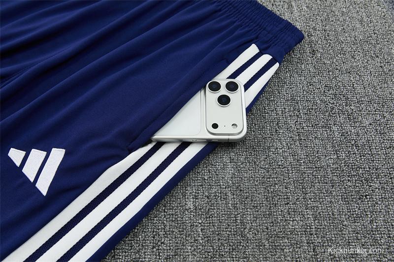 26/27 Kids Real Madrid Home White Half Zipper Jacket Tracksuit + Long Pants