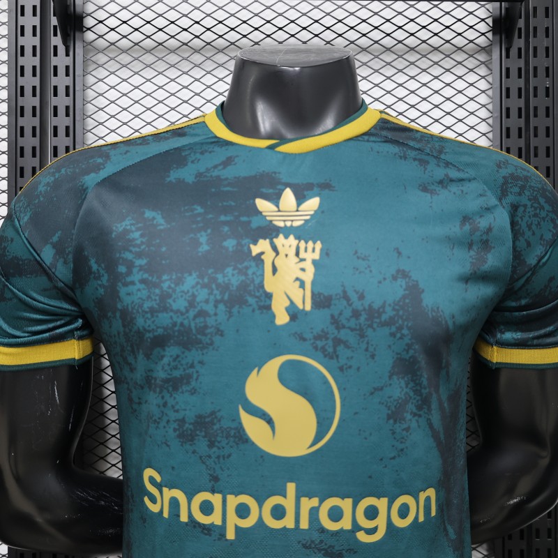 Player Version 26/27 Manchester United Teal & Gold Third Special Edition Jersey