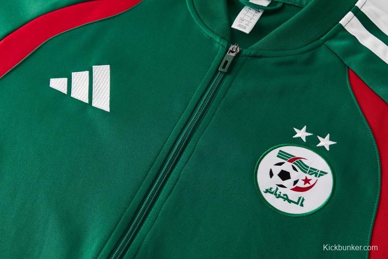 26/27 Algeria  Dark Green  Zipper Training Jacket Tracksuit + Long Pants (Adidas)