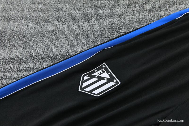 2026 Atletico Madrid Black Half Zipper Jacket Tracksuit + Long Pants