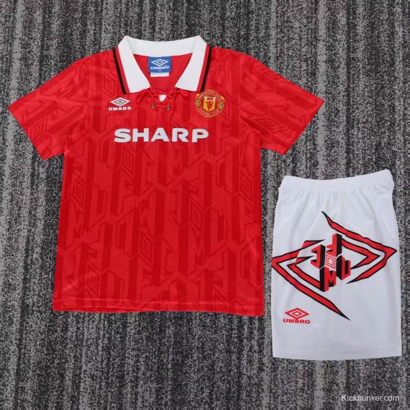 Retro 92/94 Manchester United Red Home Jersey