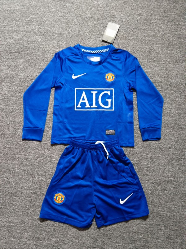 Retro Kids 08/09 Manchester United Long Sleeve Third Jersey