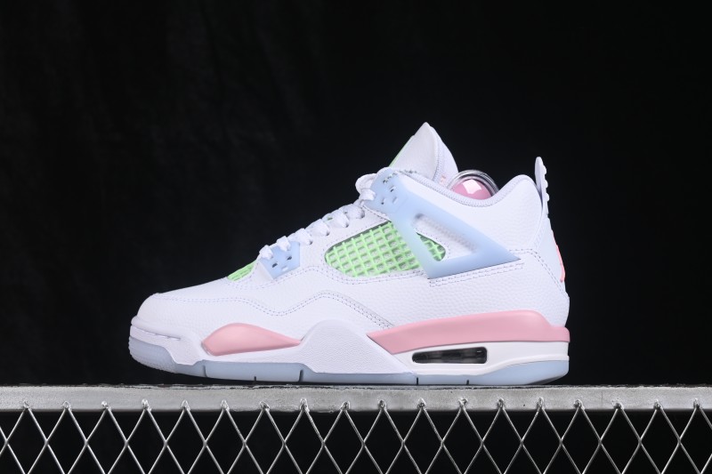 Nike Air Jordan 4 Retro Valentine's Day Edition Basketball Shoes with Macaron Color Accents - IB7068-100