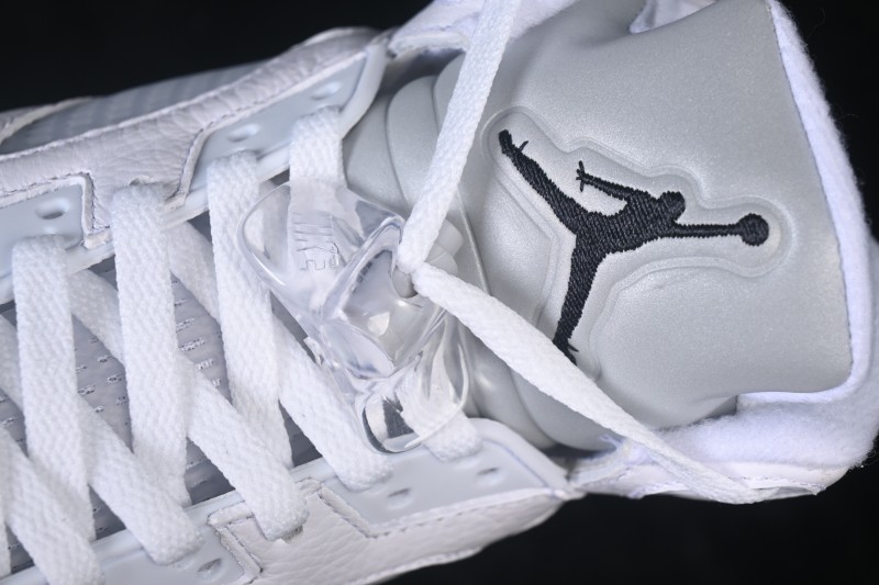 Nike Air Jordan 5 Retro "White Metallic" Men's Basketball Shoes with Premium Leather Upper - HQ7978-103