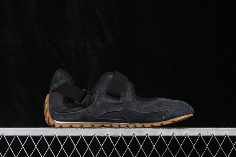 Bottega Veneta Orbit Flash Suede Round-Toe Mary Jane Low-Top Lifestyle Sneakers - AJE5