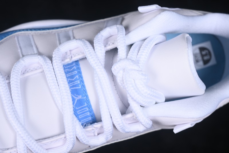 Nike Air Jordan 11 Low Retro University Blue Basketball Shoes with Patent Leather and Full-Length Air Sole - FV5104-100