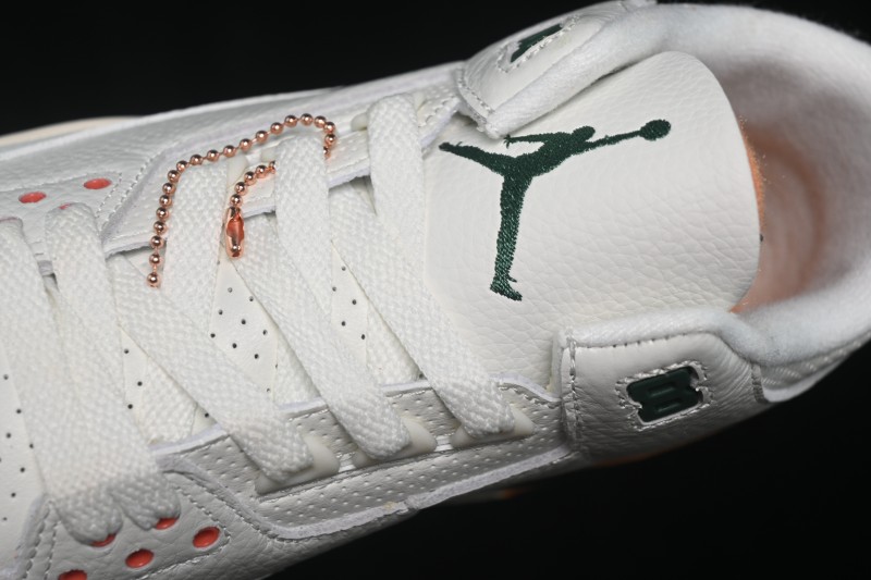 Nike Air Jordan 3 Retro "Miami" Solefly Collaboration White Green Orange Sneakers - IF4491-100
