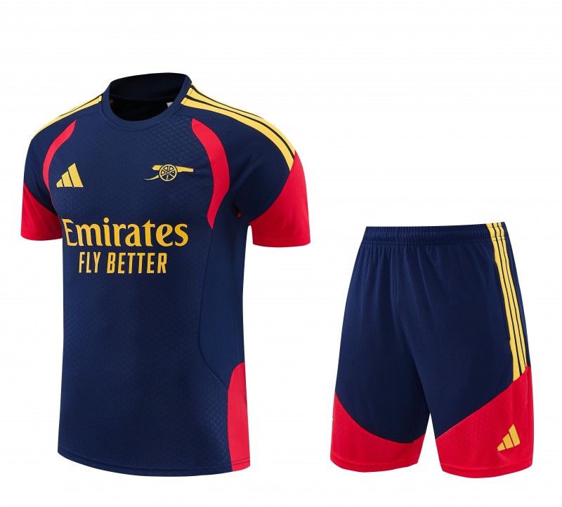 26/27 Arsenal  Navy Blue Short Sleeve+Soccer Shorts