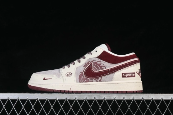 Nike Air Jordan 1 Low Dior Collaboration Premium Custom Low-Top Retro Basketball Shoes - LD8888-014