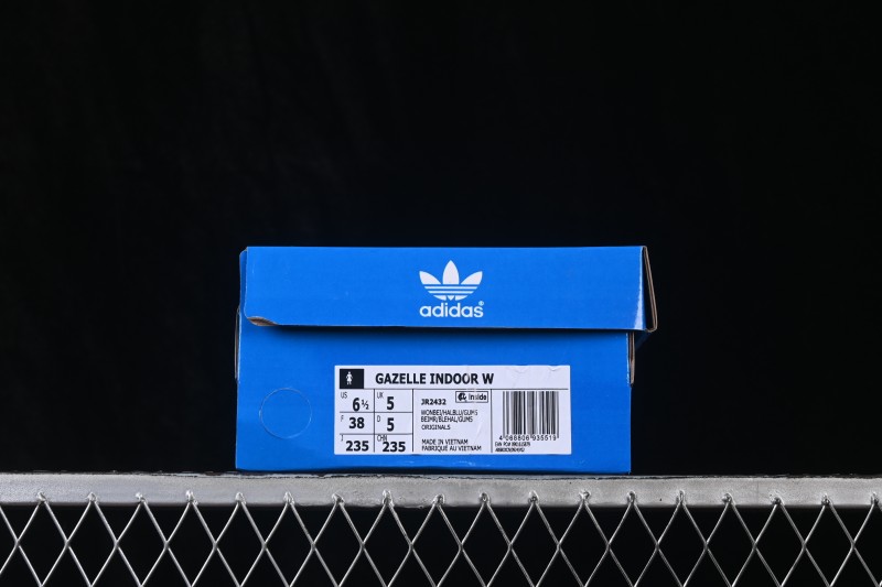 Adidas Originals Gazelle Indoor Retro Low-Top Sneakers with Suede Upper and Gum Rubber Outsole - JR2432