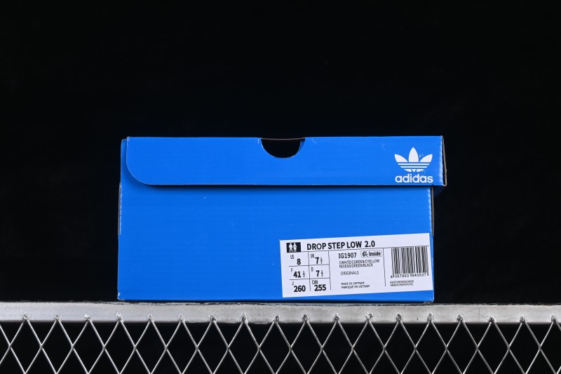 Adidas Originals Drop Step Low 2.0 Casual Skateboarding Shoes with Retro Basketball Style - IG1907
