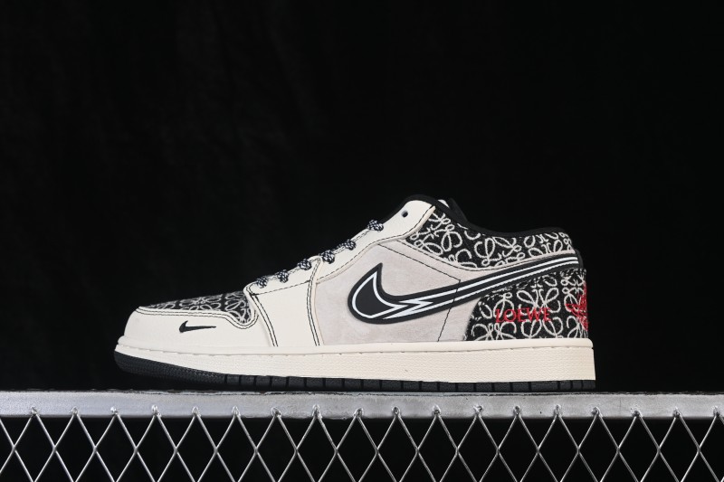 Nike Air Jordan 1 Low Retro Basketball Shoes with Premium Custom Detailing - LL8888-004
