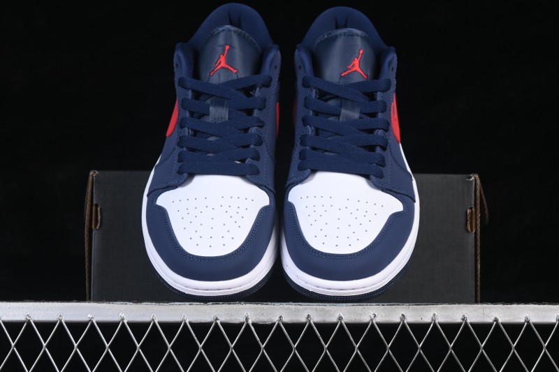 Nike Air Jordan 1 Low Retro Basketball Sneakers with Iconic Color Blocking - CZ8454-400