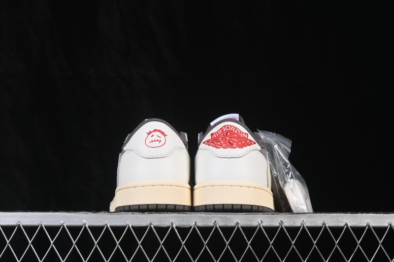 Nike Travis Scott x Air Jordan 1 Low OG Retro Basketball Shoes with Reverse Swoosh Design - DM7866-162