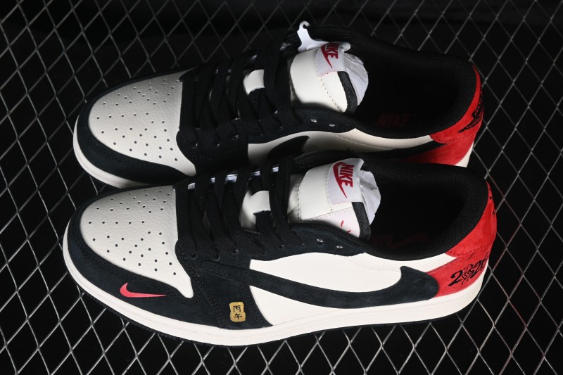 Nike Air Jordan 1 Low Retro Basketball Shoes with Premium Leather and Custom Detailing - MZ9588-826