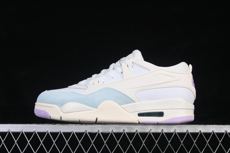 Nike Air Jordan 4 Remastered AJ4 Retro Trainers with Mixed Textile, Leather and Suede Upper - IB7408-133