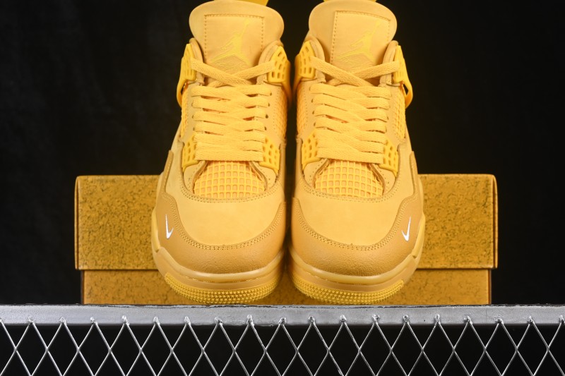 Nike Air Jordan 4 Retro x Nigel Sylvester Collaboration Sneakers with Brick Design - HF4340-008