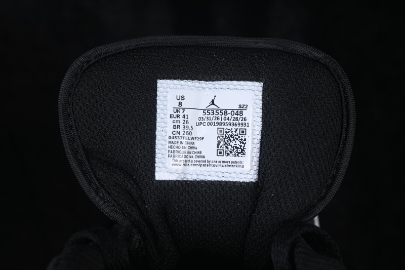 Nike Air Jordan 1 Low Retro Basketball Shoes with Classic Black and Grey Colorway - 553558-048