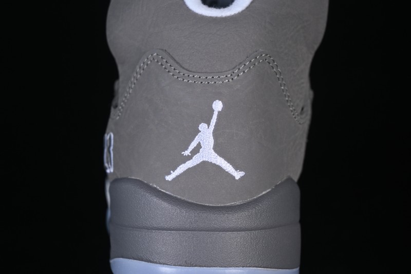 Nike Air Jordan 5 Wolf Grey Basketball Shoes with Premium Leather Upper - DD0587-002