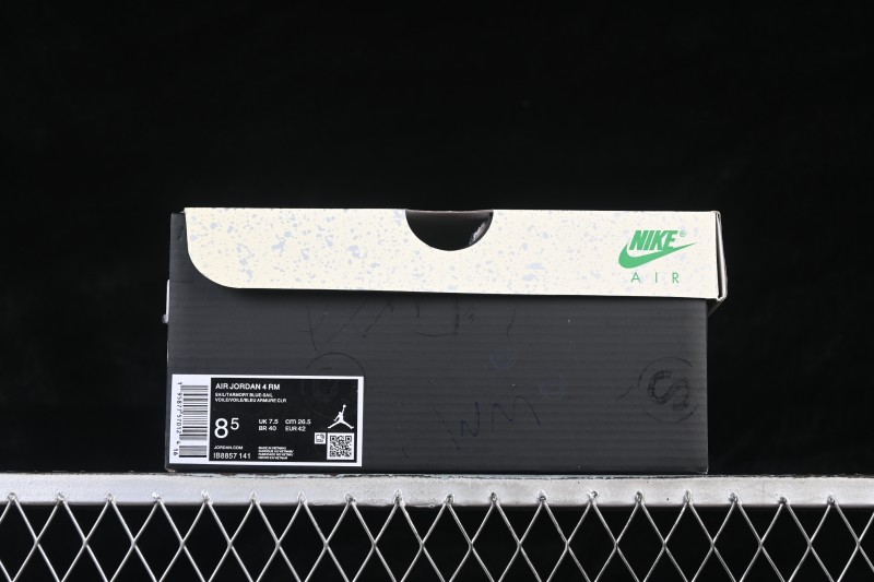 Nike Air Jordan 4 Remastered Retro Sneakers with Mixed Textile, Leather and Suede Upper - IB8857-141