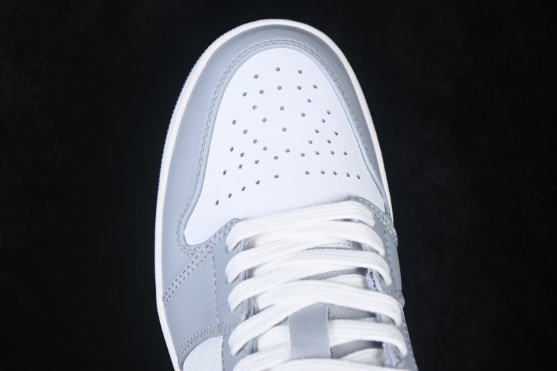 Nike Air Jordan 1 Low Retro Basketball Shoes with Classic White and Light Blue Colorway - IX5003-101