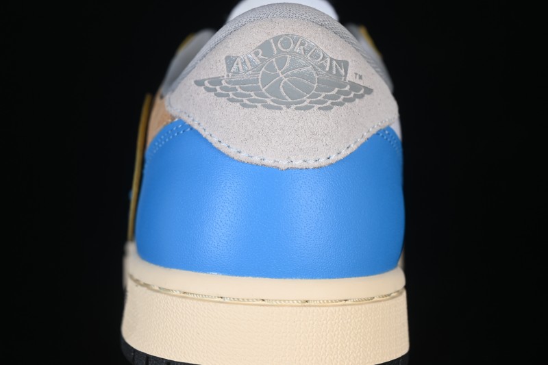Nike Travis Scott x Air Jordan 1 Low OG Sneakers with Reverse Swoosh Design - XZ6868-006