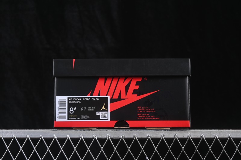 Nike Air Jordan 1 Retro Low OG Men's Basketball Shoes with Classic Swoosh Design - HQ6998-100