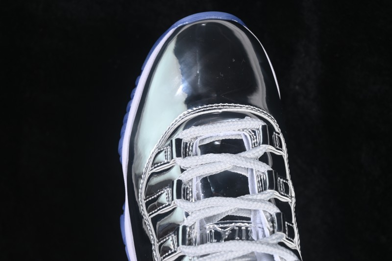 Nike Air Jordan 11 Retro Basketball Shoes with Metallic Silver Accents - CT8012-730
