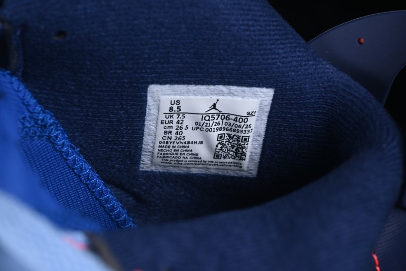 Awake NY x Air Jordan 6 Retro High "Denim Blue" Basketball Sneakers with Premium Suede Upper - IQ5706-400