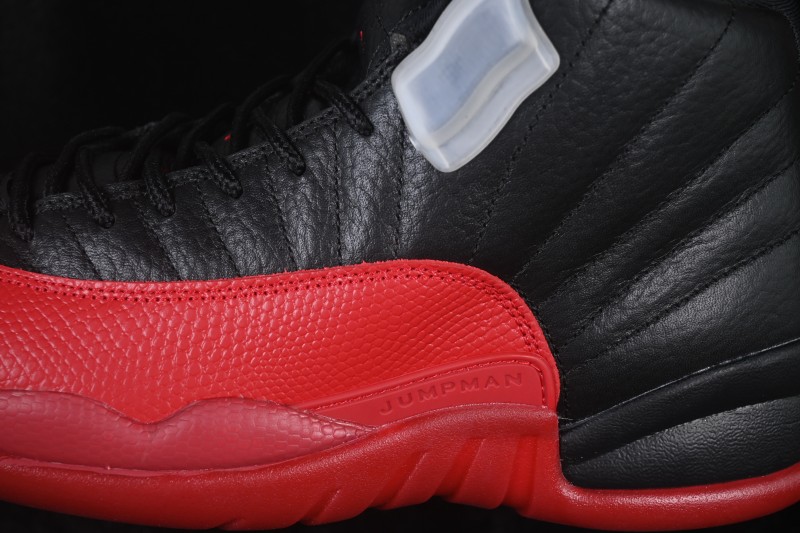 Nike Air Jordan 12 Retro Basketball Shoes with Black and Varsity Red Colorway - CT8013-002