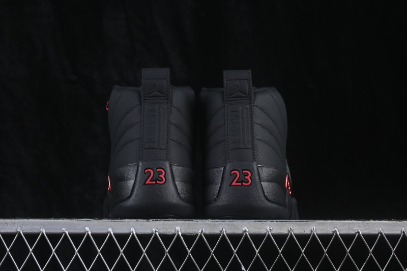 Nike Air Jordan 12 Retro OG Bloodline Men's Basketball Shoes with Premium Leather and Vibrant Red Accents - CT8013-003