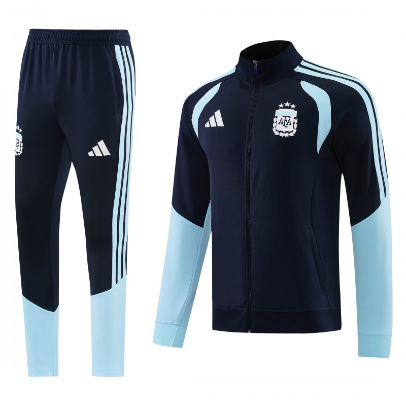 26/27 Argentina Royal Blue Full Zipper Jacket Tracksuit + Long Pants