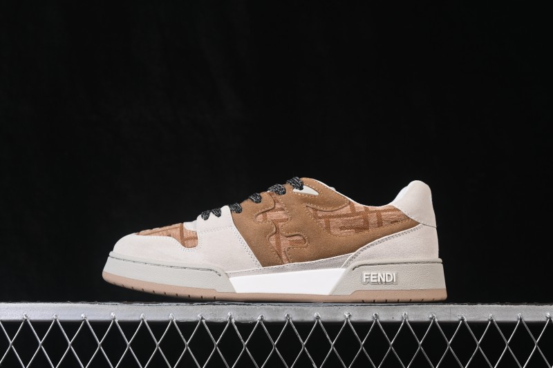 Fendi Match Round Toe Thick Sole Low-Top Casual Sneakers - AHH2F1FHS