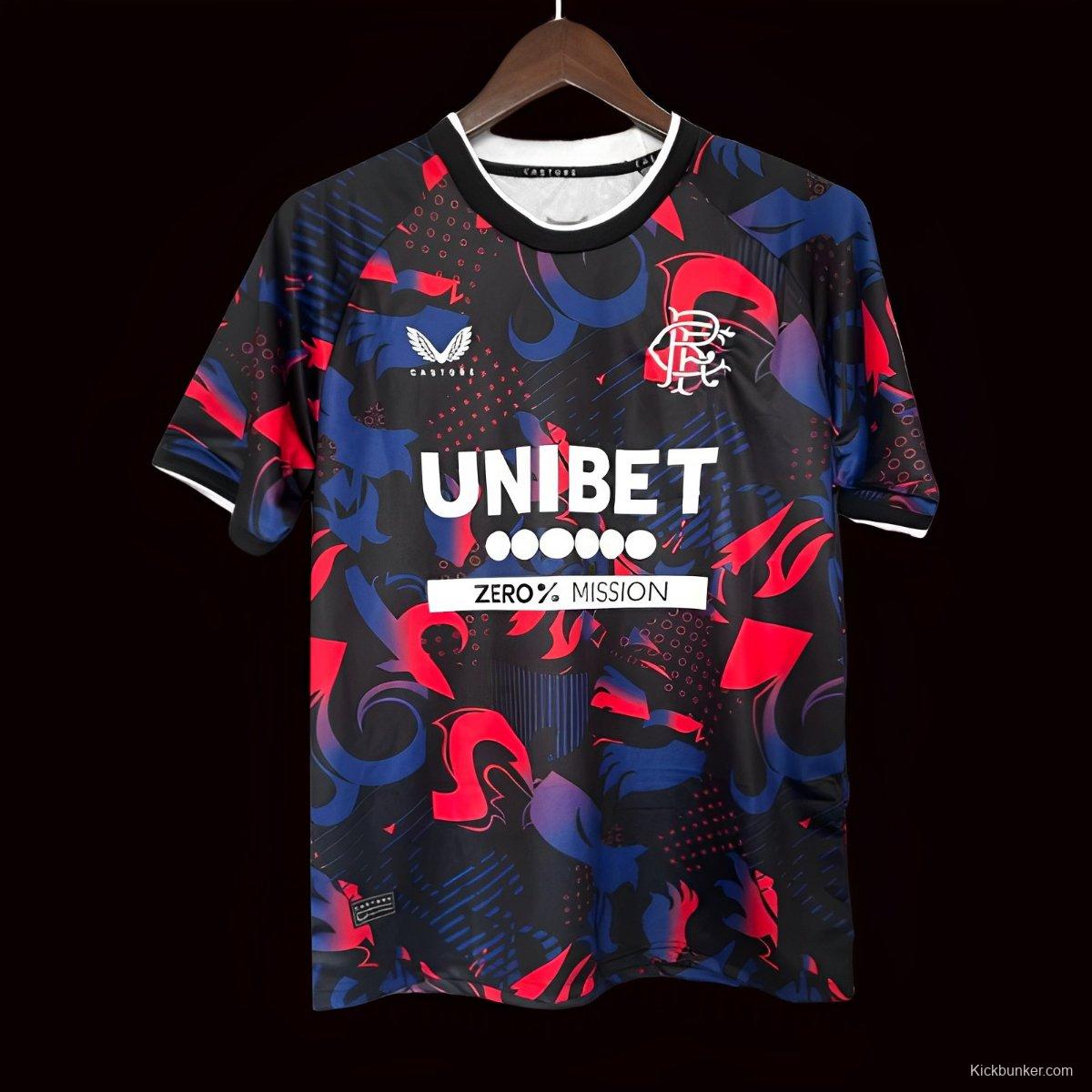 24/25 Glasgow Rangers Third Black/Red Jersey