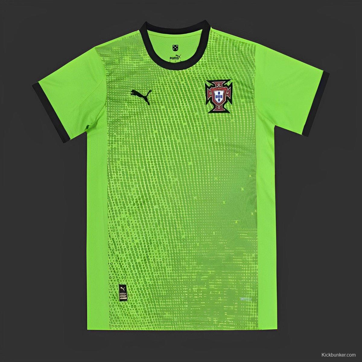 2024 Portugal Green Goalkeeper Jersey