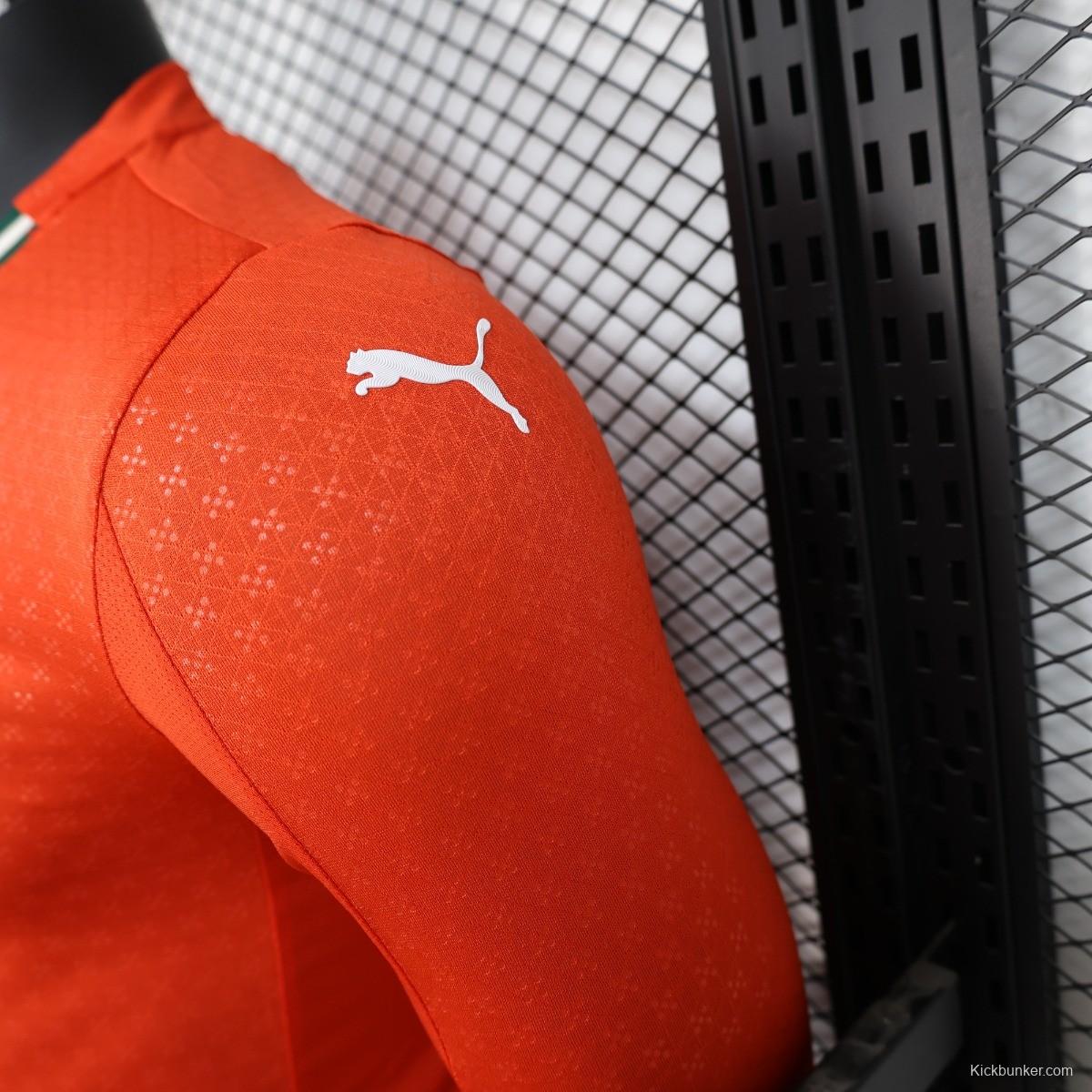 Player Version 2025 Portugal Home Long Sleeve Jersey