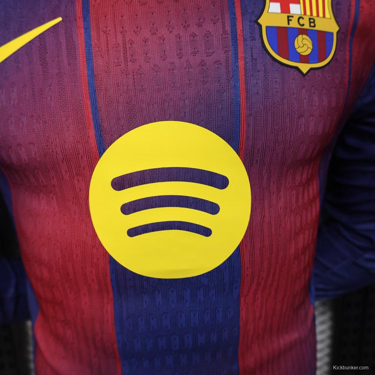Player Version 25/26 Barcelona Home Long Sleeve Jersey