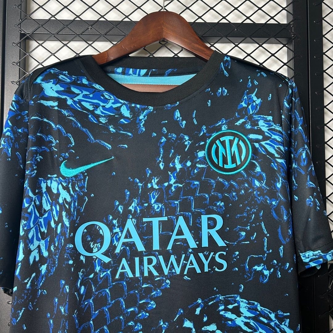 25/26 Inter Milan Black with Blue Snake Pattern Jersey