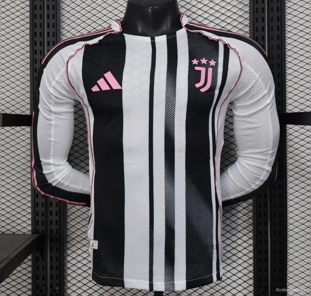 Player Version 25/26 Juventus Home Long Sleeve Jersey