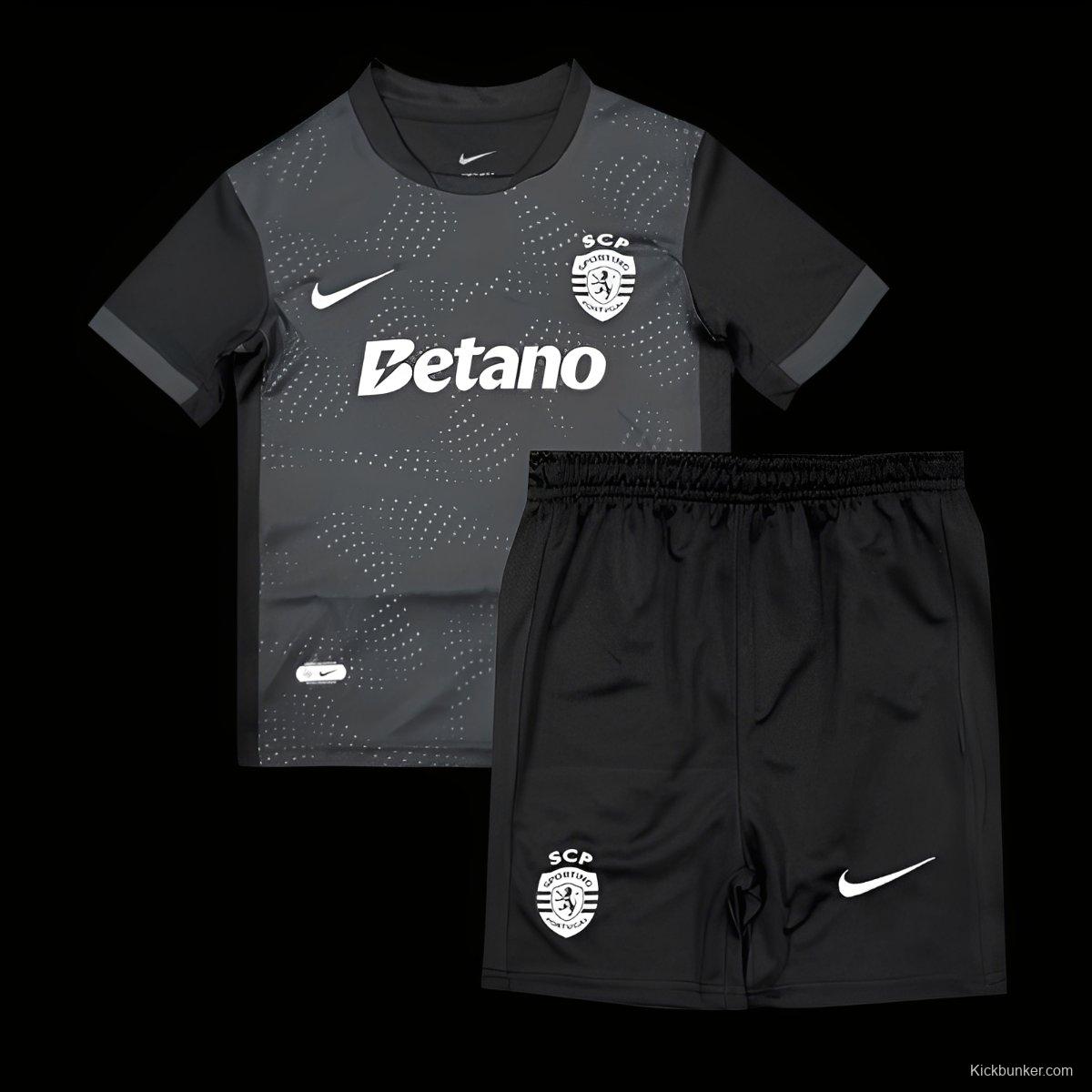 25/26 Kids Sporting Lisbon Forth Black Jersey