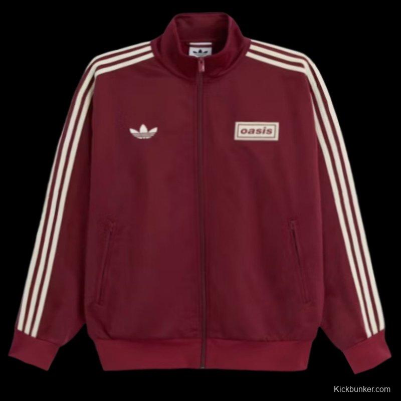 adidas x Oasis Tour Firebird Track Top Noble Maroon